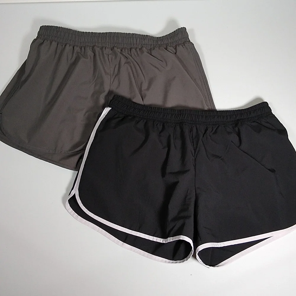 Champion womens athletic shorts set of 2‎ black gray size small